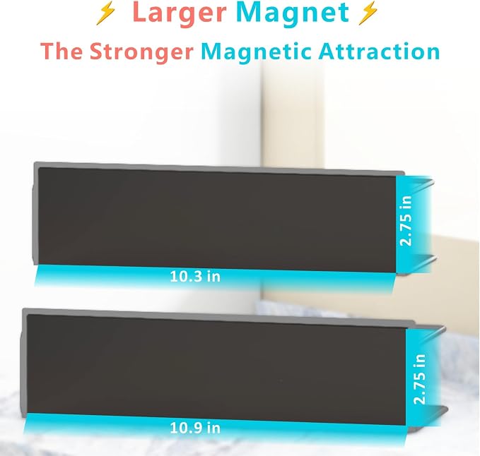 Magnetic Spice Rack For Refrigerator, Magnetic Fridge Shelf For Kitchen, Magnetic Shelf For Fridge Space Saving Black 4 Pack With Magnetic Paper Towel Holder - Image 5
