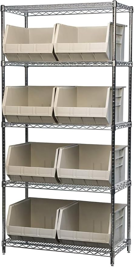 Akro-Mils 30270 AkroBins Plastic Storage Bins, 18"x16"x11", Stone, 3-Pack | Space-Saving Stackable Bins for Garage, Pantry, Craft Organization - Image 10