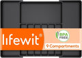 Lifewit Extra Large Silverware Drawer Organizer, Expandable Utensil Tray | BPA Free Flatware Cutlery Holder for Kitchen, Adjustable Plastic Storage for Spoons Forks Knives, 18- 33 x 18.5", Black by Lifewit