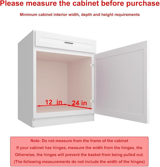 Pulloutor Pull Out Cabinet Organizer,Slide Out Kitchen Cabinet Storage Shelf and Drawer Organizer NEED 12" W and 22" D Cabinet, Chrome Finish (11 * 21 in) - Image 3