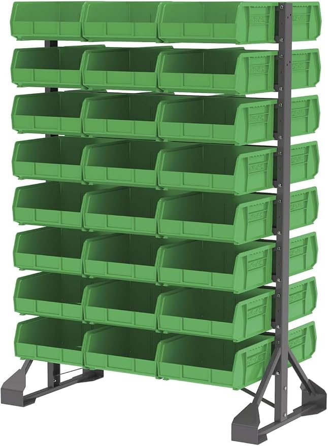 Akro-Mils 30235 AkroBins Plastic Storage Bins, 11"x11"x5", Green, 6-Pack | Space-Saving Stackable Bins for Garage, Pantry, Craft Organization - Image 10