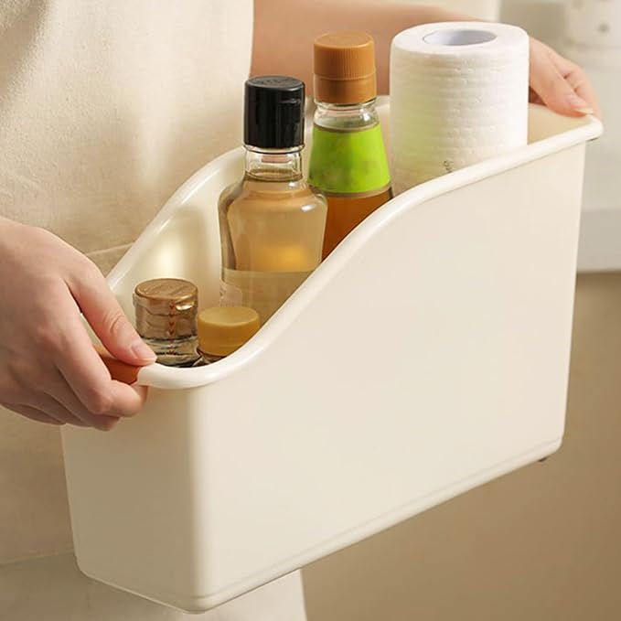 2 Pack Roll Out Plastic Organizer Bins, Tall Under Sink Organizer with Handle for Kitchen, Bathroom and Pantry, Multi-purpose Slim Storage Bin On Wheels, Laundry Room Organizers and Storage - Image 6
