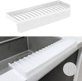 Silicone Sink Edge Protectors - Multifunction Accessories, Splash Guard & Draining Mat for Kitchen, Bathroom Sink, Steel, Granite, Quartz Countertops (Transparent, 4 * 14in) by Unknown