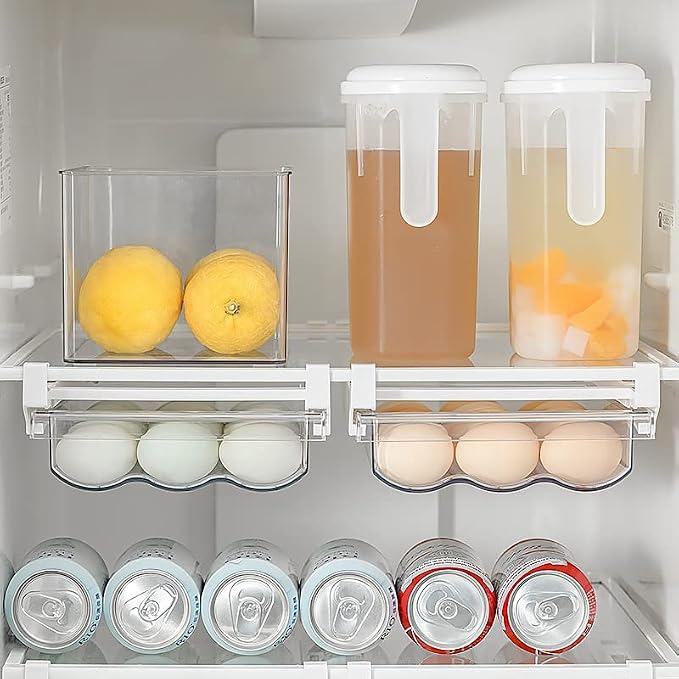 Egg Holder for Refrigerator Egg Container for Refrigerator Organizer 1Pack | Fridge Egg Drawer Fridge Egg Organizer for Refrigerator Holder Refrigerator Drawer Organizer 1Pack - Image 2