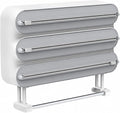 Kitchen Wrap Organizer Wall Mount — Plastic Wrap, Aluminum Foil, Parchment Paper & Paper Towel Holder, 4-in-1 Magnetic Cabinet Organizer, Space Saving ABS Kitchen Storage by Unknown