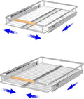 Pull Out Drawer Cabinet Organizer, Expandable Slide Out Storage Shelves - Heavy Duty, Durable and Smooth Slide-Out, 12.3"~18.3" Wide x 22.5" Deep, 2 Pack by KIKIBRO