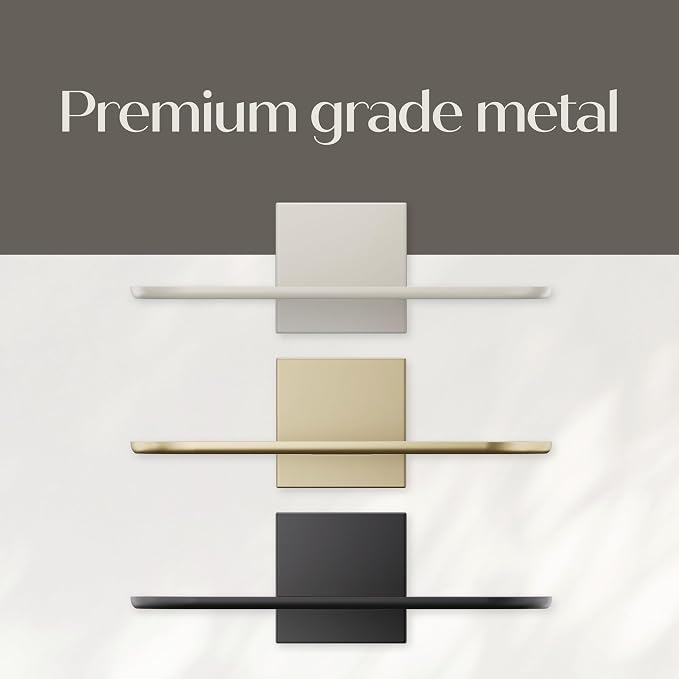 Command Decor Metal Wall Shelf, Matte Black, 1 Shelf, 8 Large Strips - Image 3