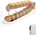 egg holder for fridge-Auto Rolling Fridge Egg Organizer,egg dispenser for refrigerator,Egg preservation rack,Egg Storage Rack for Kitchen,egg container refrigerator (white, 2tier) by Unknown
