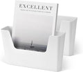 YOHOM Adhesive File Holder Plastic Document Folder Door No Drilling Mount Mail Magazine Organizer A4 Filing Envelopes Folder, Office Wall Mount Single Pocket (WHITE, 2 PCS) by Yohom