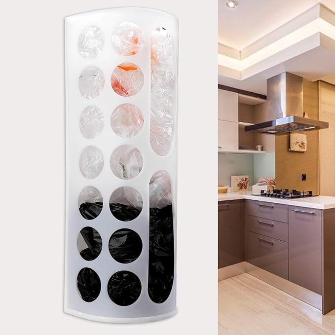 Lunies Grocery Bag Holder - Wall Mount Hanging Trash Bag Organizer for Kitchen (Large Capacity, 2-pack) - Image 6