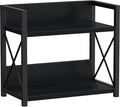 Giikin Kitchen Counter Shelf, 2 Tier Kitchen Spice Rack Organizer for Countertop, Wood Coffee Bar Organizer for Home (Black, S) by Giikin