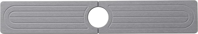 Diatomite Faucet Mat for Kitchen Sink, Quick-Dry Stone-Like Sink Mat, Flat Lay Absorbent Countertop Drying Mat for Faucet Area, Hard Diatomite Mat, Gray, 23.6 x 4 in - Image 8