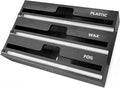 SpaceAid WrapNeat 3 in 1 Wrap Organizer with Cutter and Labels, Plastic Wrap, Aluminum Foil and Wax Bamboo Dispenser for Kitchen Storage Organization Holder for 12" Roll (Black) by SpaceAid