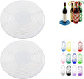 Multi-Use Silicone Storage Bag & Organizer,Multifunctional Mesh Coaster,Silicone Wine Carrier,Reusable, Foldable, Portable Coaster for Wine Bottles, Cans, Cups, Hot Dishes,and Beverages(2pcs White) by Unknown