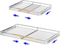 Pull Out Drawer Cabinet Organizer, Expandable Slide Out Storage Shelves - Heavy Duty, Durable and Smooth Slide-Out, 16.3"~26.3" Wide x 17.3" Deep, 2 Pack by KIKIBRO