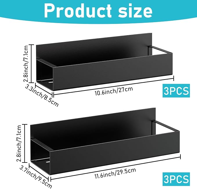 6 Pcs Magnetic Spray Can Holder, Magnet Toolbox Holder, Wall Mounted Spray Bottle Rack, Mechanic Paint Can Organizer, Tool Box Storage Rack for Garage Home Workspace (Black) - Image 2