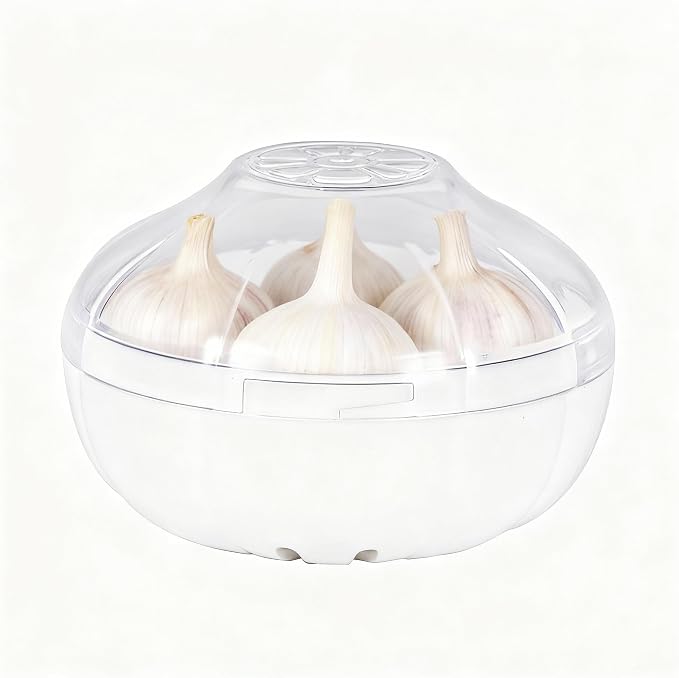 Onion Storage, Avocado Saver Keeper, Reusable Tomato Lemon Holder | Fruits and Vegetables Storage Container with Clear Lid (Garlic Saver) by Unknown