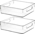 Clear Plastic Storage Bins, Pantry Organizers and Storage or Kitchen Organization and Storage Containers Bins for Organizing, Fridge, Freezer, Bathroom, Pantries, Refrigerator, Cabinet Organizer Bin by ShelfShaper