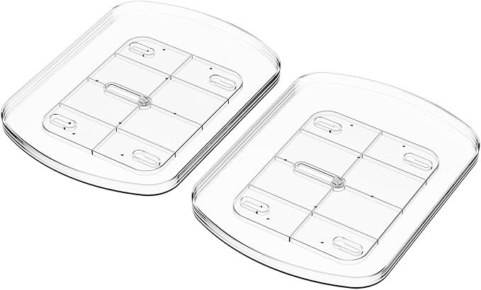 Clear Refrigerator Lazy Susan Turntable,15.7''x11.8'',Rectangular Fridge Turntable Organizer,Large Rotating Fridge Tray for Kitchen,Countertop,Pantry,Cabinet,Jars and Condiment Organizer,2 Pack - Image 9