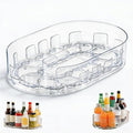 Fridge Turntable Organizer, 360° Rotating Fridge Organizer for Cabinet Tabletop, Clear Turntable Storage Bin for Refrigerator Pantry (33x21.5cm) by Etenpo