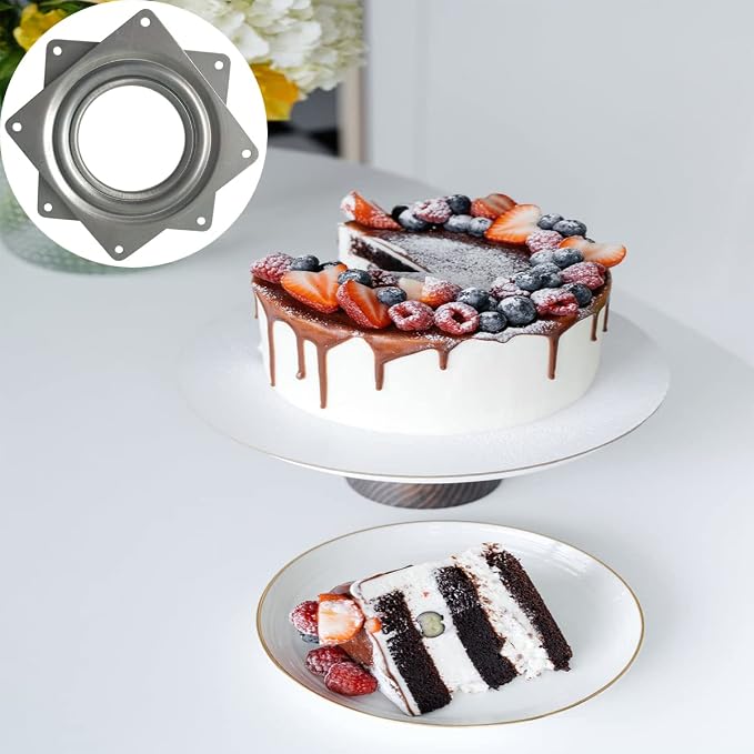 2 Pcs 4 Inch Susan Turntable Bearings Susan Turntable Lazy Susan Turntable Square Rotating Bearing Plate Lazy Susan Hardware Swivel Plate, for Swivel Plate,Corner Cabinet,Revolving Shelve in Kitchen - Image 5