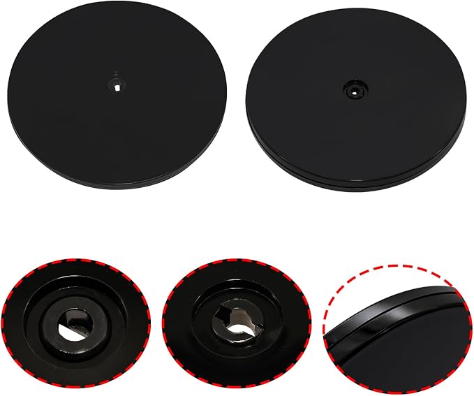 1Pcs Black Acrylic Lazy Susan 9 Inch Turntable Organizer Bearings | Mini Lazy Susan, Small Lazy Susan Turntable, 360° Rotating Swivel Plate for Spice Rack, Cosmetic, Cake, Pantry, DIY Display - Image 4