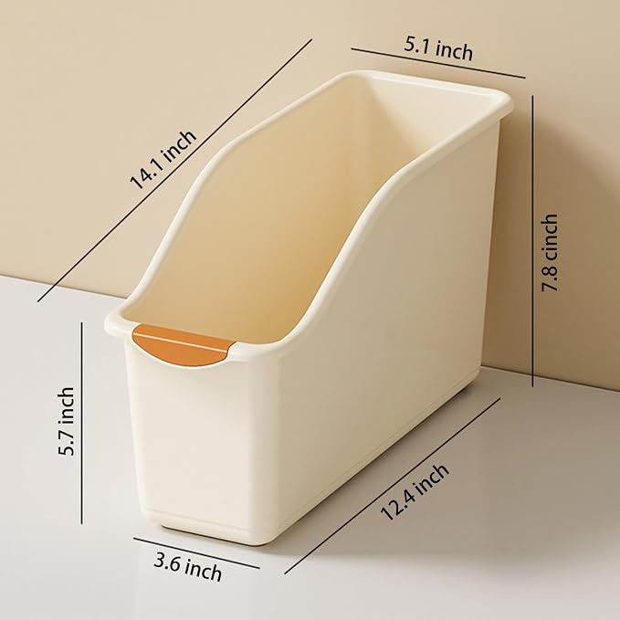 2 Pack Roll Out Plastic Organizer Bins, Tall Under Sink Organizer with Handle for Kitchen, Bathroom and Pantry, Multi-purpose Slim Storage Bin On Wheels, Laundry Room Organizers and Storage - Image 2