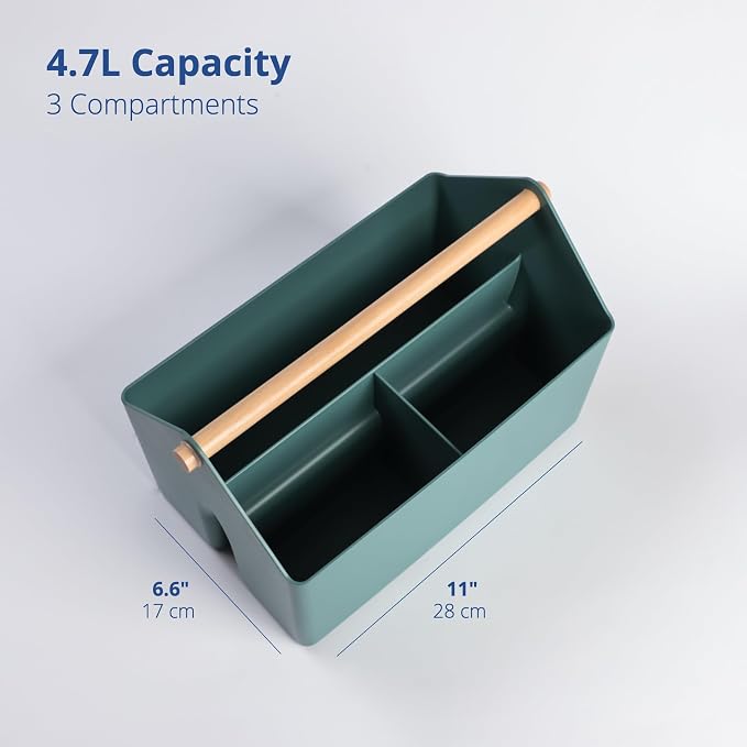 BLUE GINKGO Storage Basket, Medium 4.5L, Green, Made in Korea | Portable. Divided Storage Bin. Everyday Organization. - Image 4