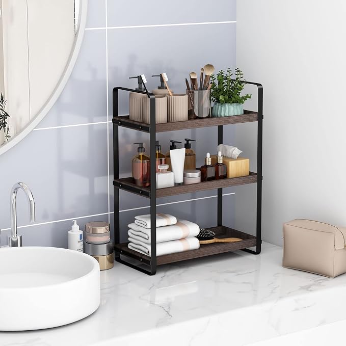 HNRLOY Bathroom Counter Organizer, Bathroom Counter Shelf, Makeup Organizer | Bathroom Countertop Organizer, Bathroom Sink Organizer, Perfume Organizer, Vanity Shelf, Bathroom Organization and Storage - Image 5