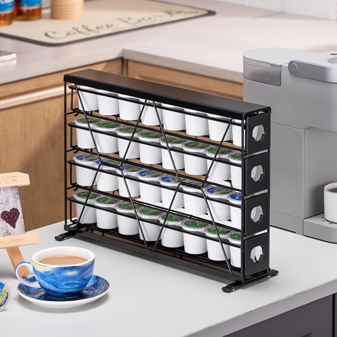 Flagship K Cup Holder for Keurig Pods Coffee Pod Storage 4 Tier K Cup Drawer Organizer for Counter (32 Pods Capacity) - Image 7