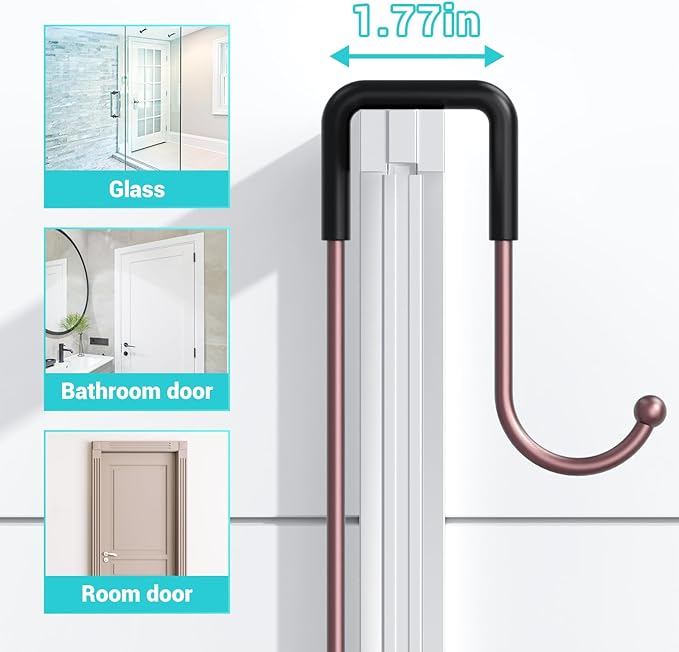 Over the Door Shower Caddy Hanging: No Drill Rustproof Shower Organizer | Includes Hooks & Soap Holders for Shampoo, Conditioner and Bathroom Essentials, Anti-Slip Design for Any Shower Room - Image 5
