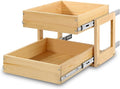 Pull Out Cabinet Organizer 20''W×21''D×16''H Soft Close Slide Out Wood Drawer Shelves for Kitchen, Finished, Bottom Assembly(Cabniet Require Opening >20.5'', Depth>21.5'', Height>16.5'') | Soft Close Wood Kitchen Pullout Drawers for Cabinets Shelves fo... by Mulush