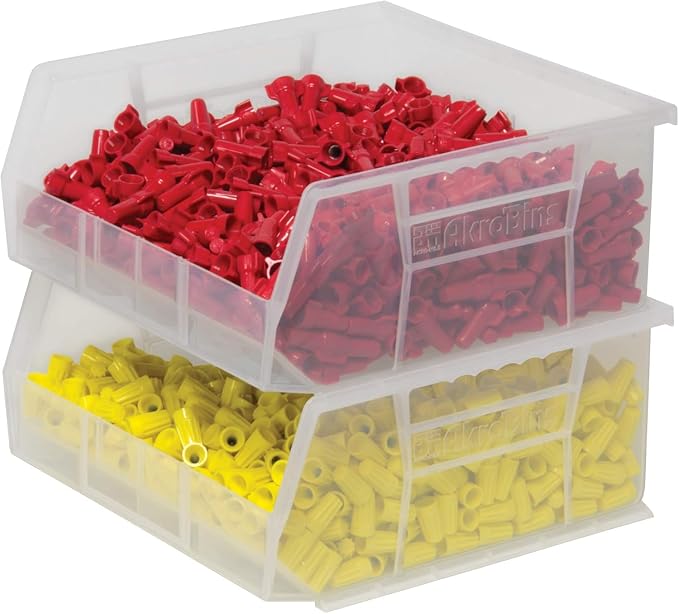 Akro-Mils 30235 AkroBins Plastic Storage Bins, 11"x11"x5", Clear, 6-Pack | Space-Saving Stackable Bins for Garage, Pantry, Craft Organization - Image 8