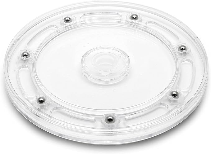 6 Inch Acrylic Turntable Organizer, Clear | 360 Degree Rotation, Round Turntable, For Kitchen Pantry Table Countertop Cabinet, Decorating by Zorveiio