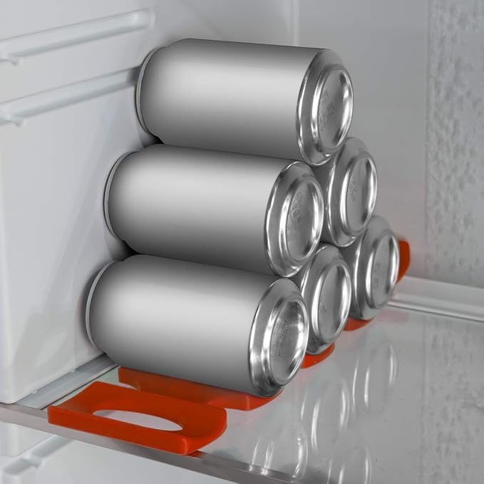 kwmobile Bottle Stacking Mat - Refrigerator Organizer to Stack Bottles, Cans, Beer, Soda - Non-Slip Holder Rack - Image 3