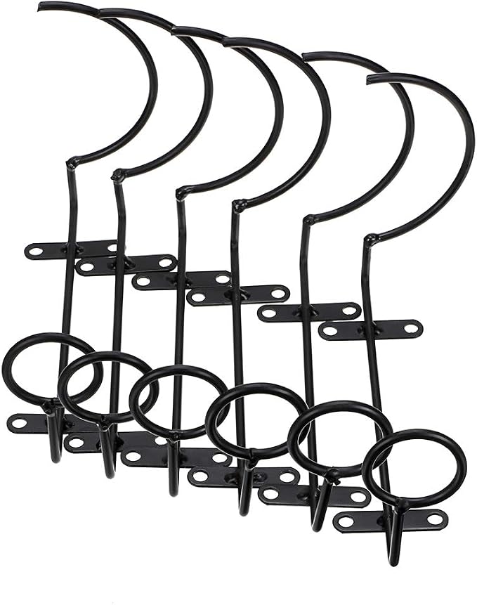 Hipiwe Pack of 6 Wall Mounted Wine Racks - Red Wine Bottle Display Holder with Screws, Metal Hanging Wine Rack Organizer for Beverages/Liquor Bottles Storage - Image 6