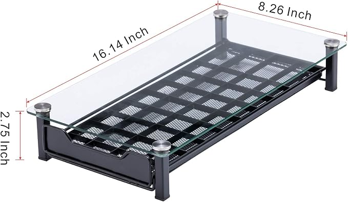 Coffee Pod Storage Holder Capsules Originaline Drawer Organizer, Crystal Tempered Glass (40 Pods Capacity) | Save Counter Space, Smooth Pull-Out, Big Capacity for Home, Office - Image 2