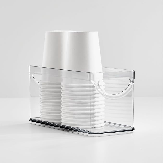 iDesign Narrow Pantry Bin with Handles, Set of 4, Clear | For Kitchen Cabinets or Fridge, Made in USA - Image 8