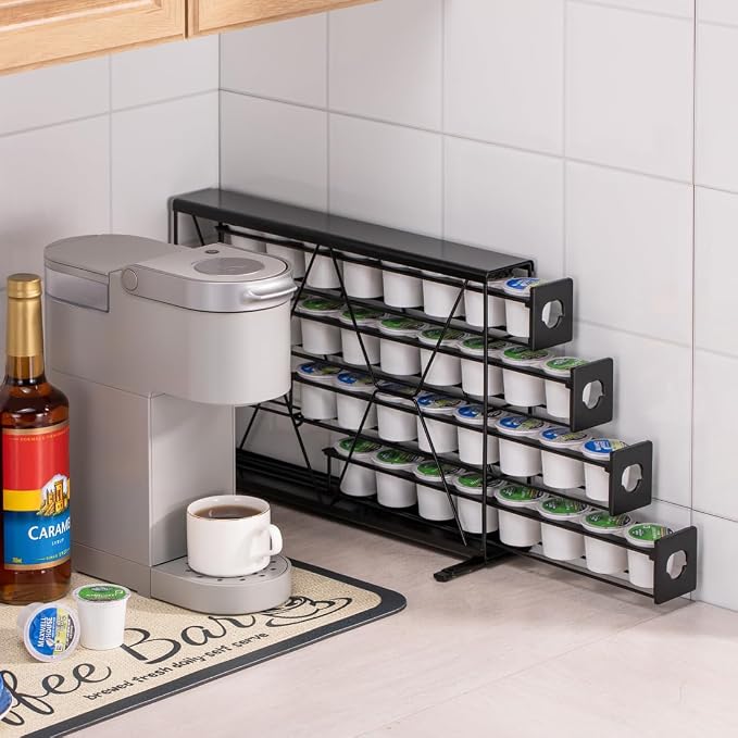 Flagship K Cup Holder for Keurig Pods Coffee Pod Storage 4 Tier K Cup Drawer Organizer for Counter (32 Pods Capacity) - Image 8