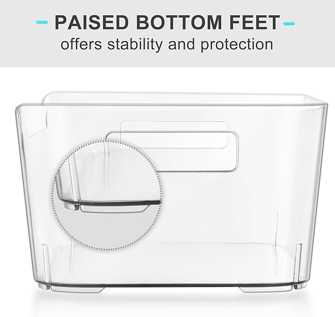 Heyuzb Pantry Organizers and Storage, 12 Pack Clear Plastic Storage Bins | clear and durable, multi-uses, good quality for pantry and kitchen organization - Image 6