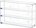 3 in 1 Clear Acrylic Foil, Plastic Wrap Organizer with Cutter | Kitchen Storage, Aluminum Foil Dispenser, Wax Paper Holder, For Drawer or Wall Mount, Fits 12 Inch Roll by FUKANG