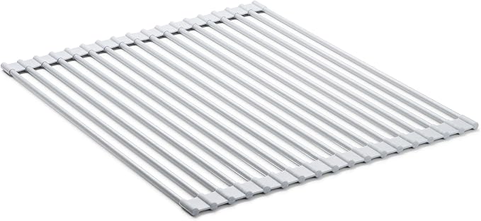 HIC Kitchen Silicone Over-Sink Roll-Up Dish Drying Rack, Reinforced Heat Safe Silicone, 17.25 x 13-Inches by HIC