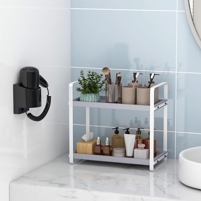 HNRLOY Bathroom Counter Organizer, Bathroom Counter Shelf, Makeup Organizer | Bathroom Countertop Organizer, Bathroom Sink Organizer, Perfume Organizer, Vanity Shelf, Bathroom Organization and Storage - Image 6
