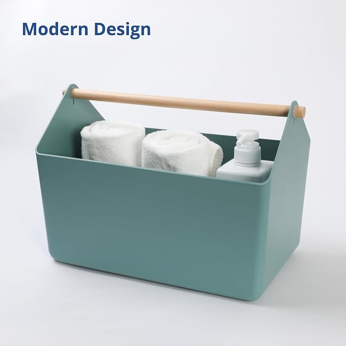 BLUE GINKGO Storage Basket, Large 10.5L, Green, Made in Korea | Portable. Spacious Storage Bin. Everyday Organization. - Image 7