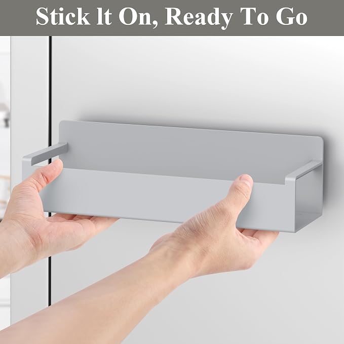 6 Pack Magnetic Spice Rack Organizer for Refrigerator and Oven, Silver Fridge Organizers and Storage for Kitchen - Image 5