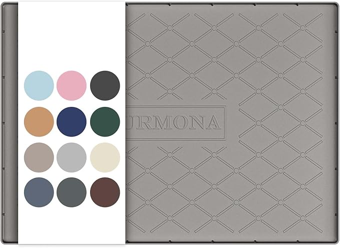 URMONA 28" x 22" Waterproof Silicone Mat in Multiple Sizes & Colors, Under Sink Mat for Kitchen & Bathroom, Pet Food Pad for Dogs & Cats, Kitchen Cabinet Liner, Multi-Purpose for Storage(Beige) by URMONA