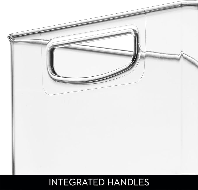 iDesign Stackable Storage Bin, Set of 4, Clear | Organizer Bin for Kitchen and Pantry, Made in USA - Image 5
