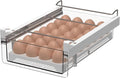 Fridge 28 Egg Drawer Pull Out,Clear Egg Holder Tray for Refrigerator With Handle, Refrigerator Organizer Bins Heavy Duty-L With Egg Tray by vacane