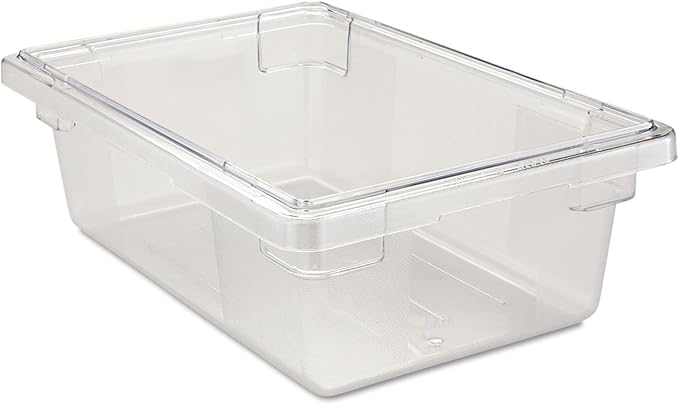 Rubbermaid Commercial Products Polycarbonate Food Storage Box/Tote, 3.5 Gallon, Clear, for Restaurant/Kitchen/Cafeteria by RubbermaidCommercialProducts