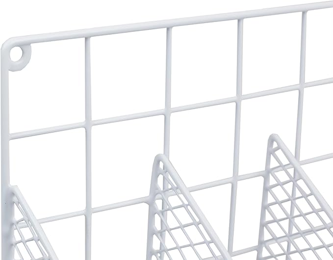 Home Basics Organizer Rust Resistant, Perfect for Food Storage, Silver Foil, Wax Paper, Sandwich Bags, Plastic Wrap-Mounts,White - Image 4